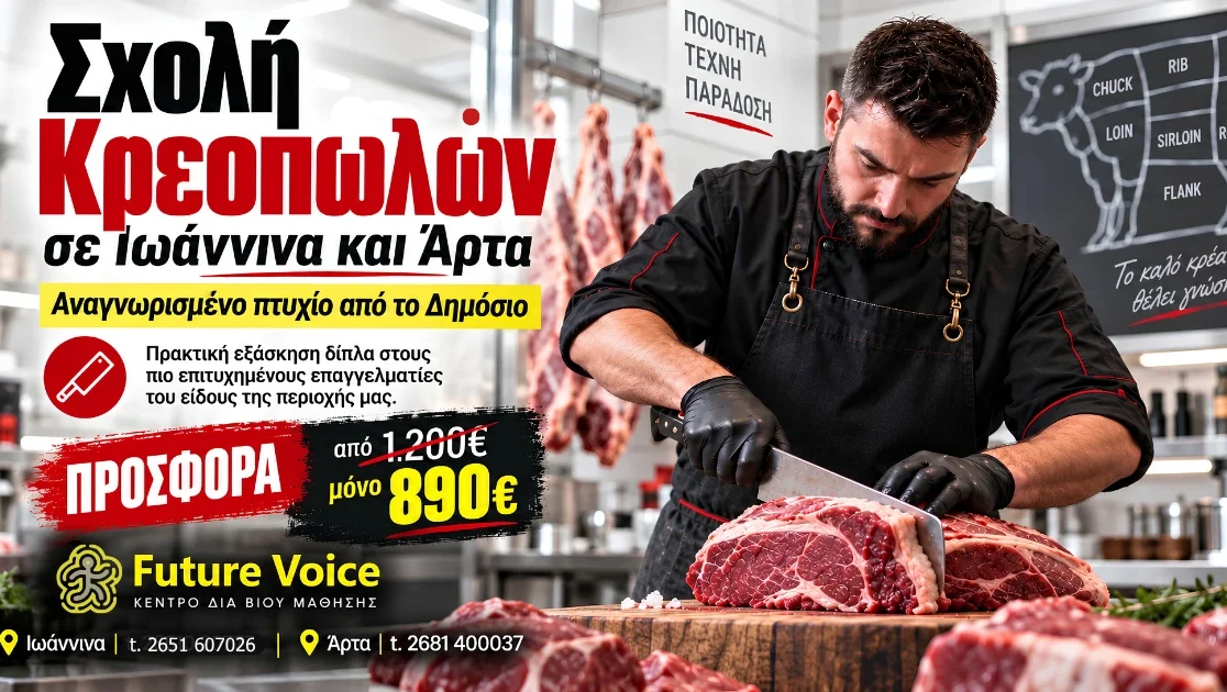 Σχολή κρέατος σε Ιωάννινα και Άρτα